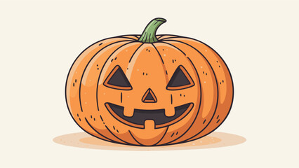 Spooky Halloween Jack-o'-lantern Illustration