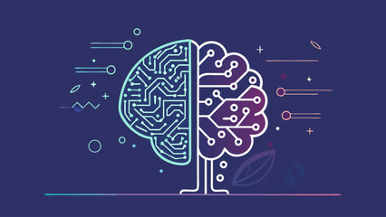 Digital brain with organic tree structure a concept for artificial intelligence and cognitive development.
