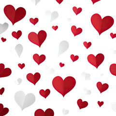 Hearts pattern on black background