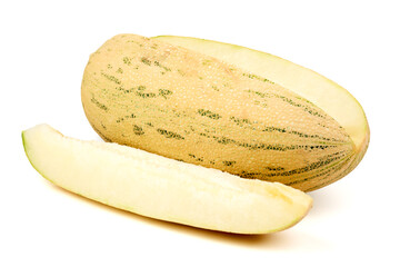 Cantaloupe Melon Slice Cut, isolated on white background
