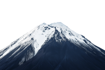 Volcanic mountain isolated on transparent background