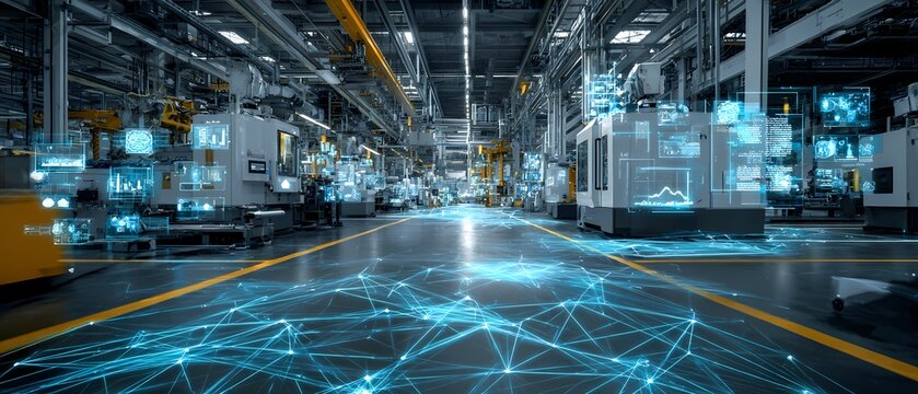 Smart Factory Floor with Digital Twin Network Overlay