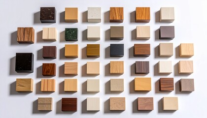 Artful Arrangement of Varied Construction Materials in Creative Showcase