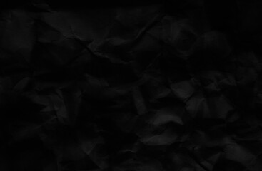 Paper crumpled background texture black wall abstract dark design wrinkled old wheat folder poster, art retro card grunge stone concrete wallpaper board cavas surface creased torn rough.