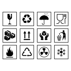 ecology icons set isolated on white background