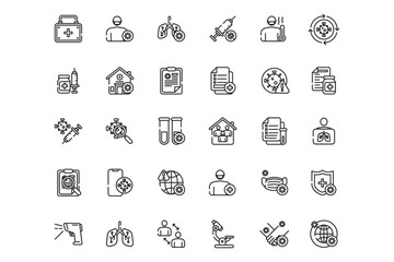 Virus Infection Icon Set