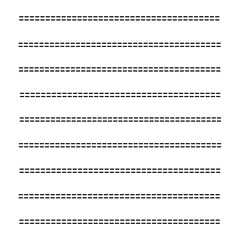 Fototapeta premium set of decorative black ruled evenly spaced horizontal lines