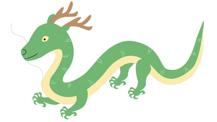 chinese dragon isolated on white