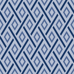 Japanese Diamond Net Vector Seamless Pattern
