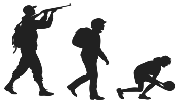 silhouette of a man and woman - Powered by Adobe