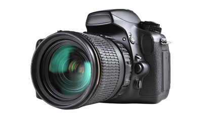 DSLR professional camera on white background --ar 16:9