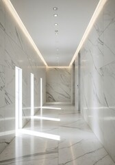 Obraz premium Sunlit Marble Passage