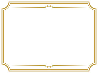 アンティークデザインのフレーム/星/ゴールド/イラスト/素材