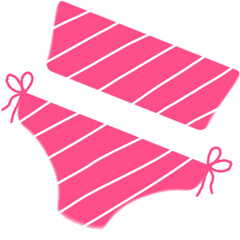 Pink swimsuit illustration 