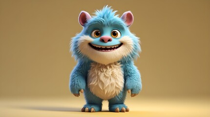 picture of a furry little monster with a smiling expression