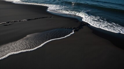Fototapeta premium A Serene and Unique Volcanic Shore