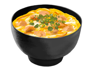 親子丼（黒椀）