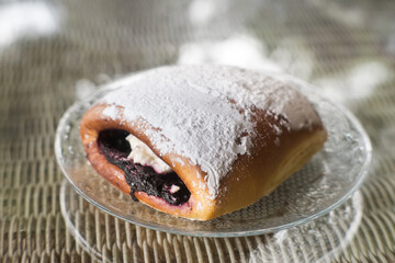 Jagodzianka, a cake stuffed with forest berries and whipped cream.
