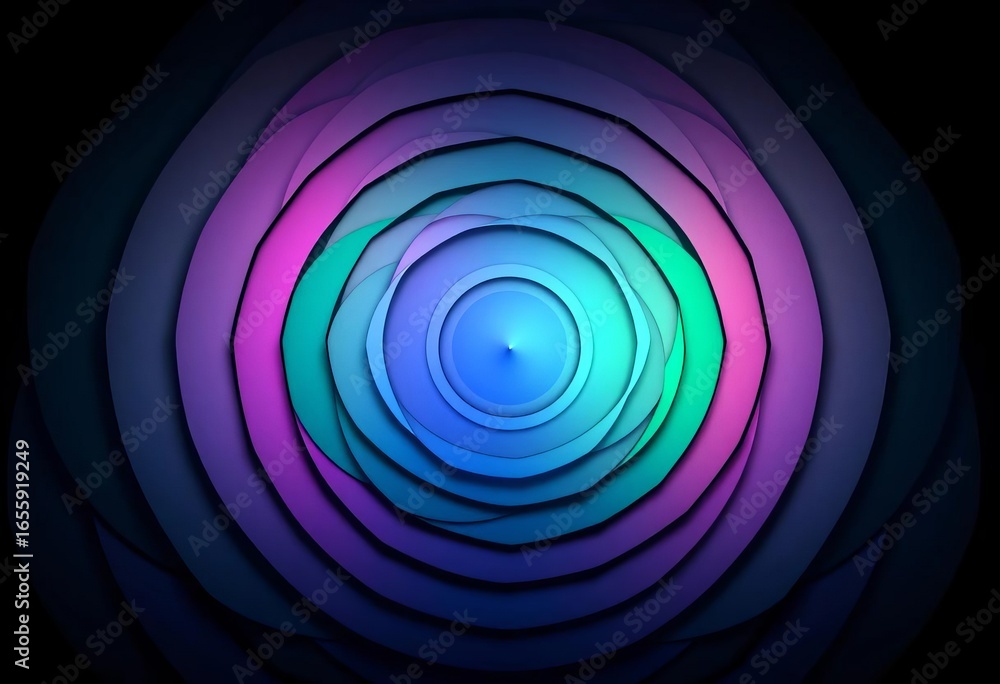 Aufkleber intricate overlapping circles creating a mesmerizing optical illusion, optical, abstract