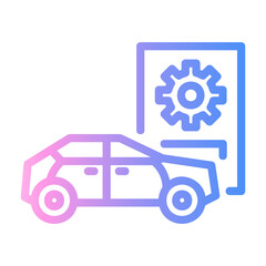 monitoring test Line Gradient Icon