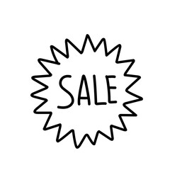 price tag sale handdrawn