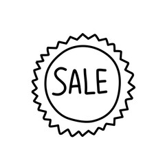 price tag sale handdrawn