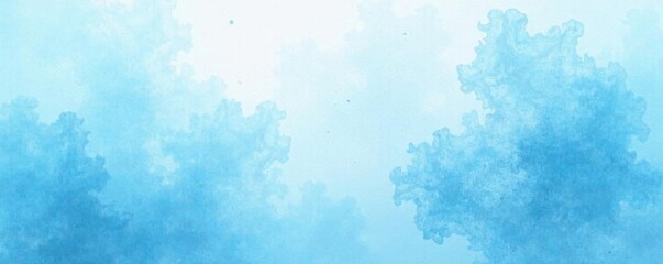 Soft, diffused light blue watercolor wash, ethereal texture, drips, liquid, background