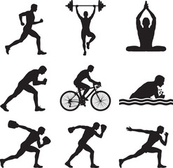 Obraz premium sports illustration silhouette royalty free stock photos premium quality