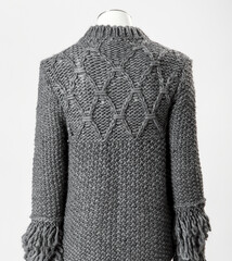 A grey sweater coat for ladies