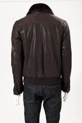 Men's leather jacket clothing