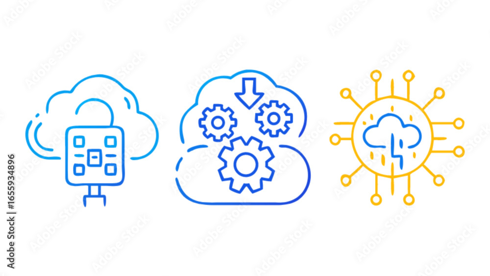 Aufkleber cloud computing services data management and integration solutions for business technology needs