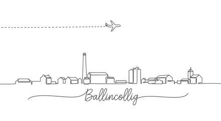Obraz premium Ballincollig Skyline Plane taking off.