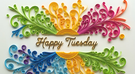  Tuesday Rainbow Quilling