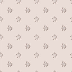 Beige Floral Medallion Seamless Pattern