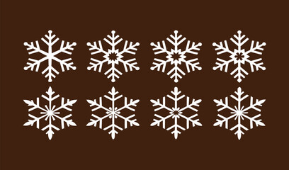 A festive wallpaper with a seamless pattern of delicate snowflakes and ice flowers