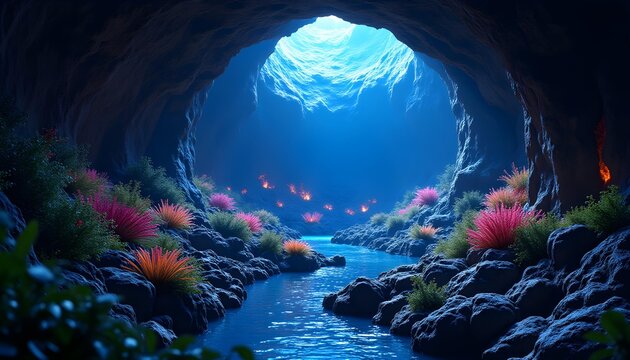 Luminous Oasis: The Bioluminescent Bio-Dome