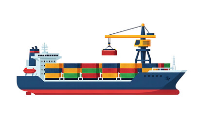 Container Ship Cargo Loading Maritime Freight Transportation