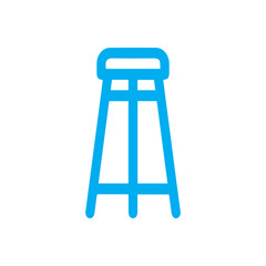 Modern Bar Stool Icon Graphic