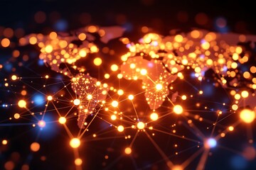 Data Flow, Technology, Digital World, Background, Dark Theme