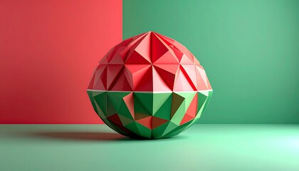 Redgreen geometric sphere with minimal.