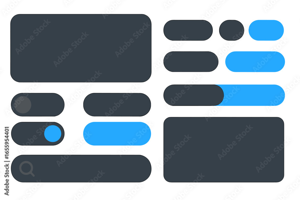 Poster modern vector illustration of user interface elements for design