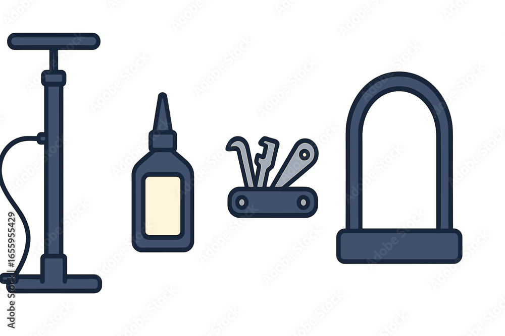 Poster tools and accessories for diy projects and repairs in vector form