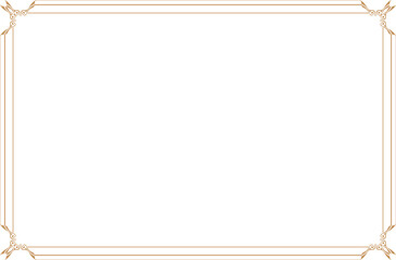 Elements of ornate vintage frames. Border gold on white Background. Design print for greeting cards, wedding invitations, restaurant menu, royal certificates. Set 769
