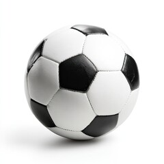 Soccer ball, black and white, isolated on white