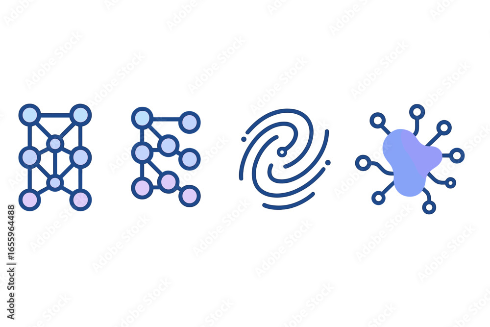 Poster abstract vector illustrations of network structures and patterns