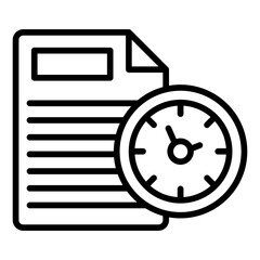 Obraz premium Time and Motion Study Icon