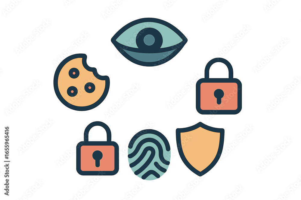 Poster exploring the elements of digital privacy and security in design