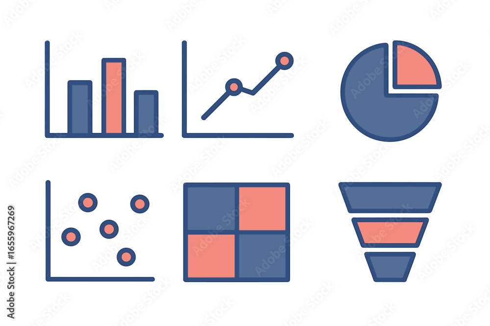 Poster vector format data visualization elements for analysis
