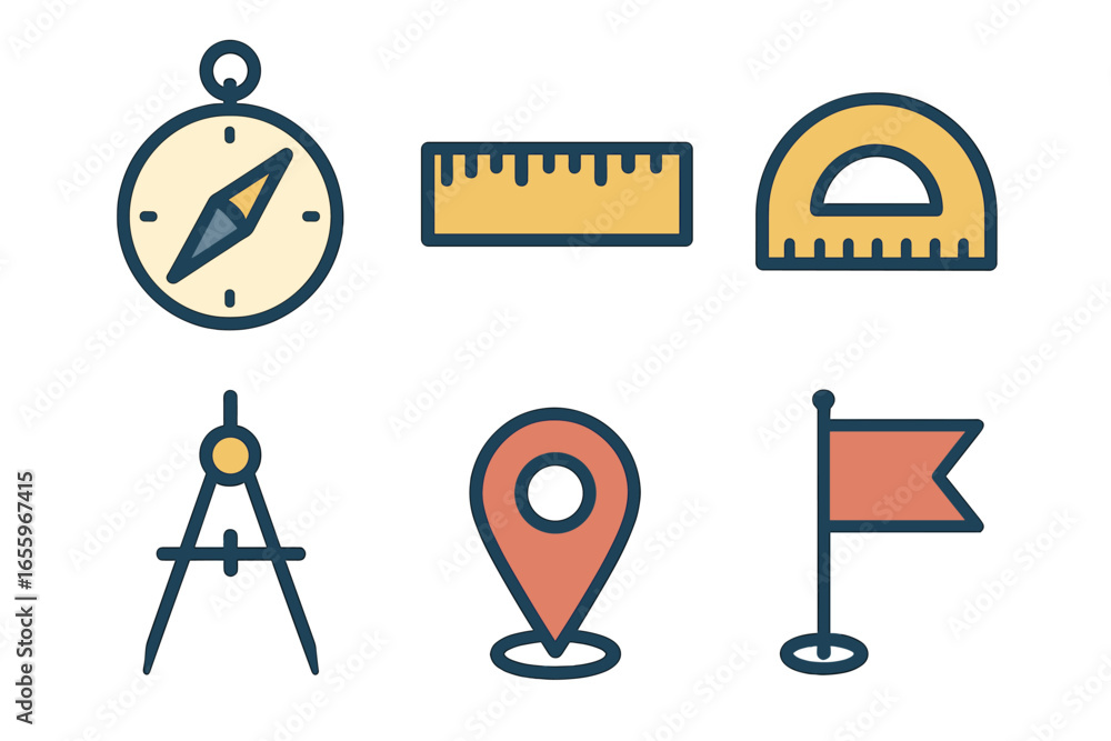 Poster tools for navigation and measurement in vector illustration format
