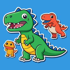 Cute dinosaur stickers for kids printable editable svg file  Cute Dinosaur Sticker Pack | Cartoon Dino Stickers | Kids Printable Dinosaur Clipart